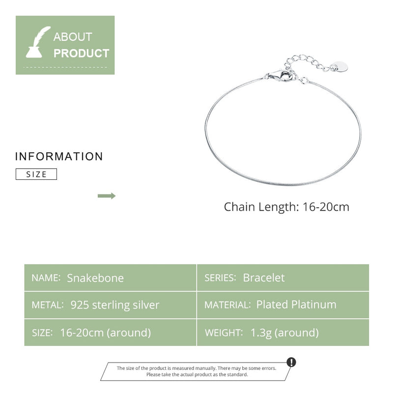 925 Sterling Silver Simple Bracelet Jewelry FIB153