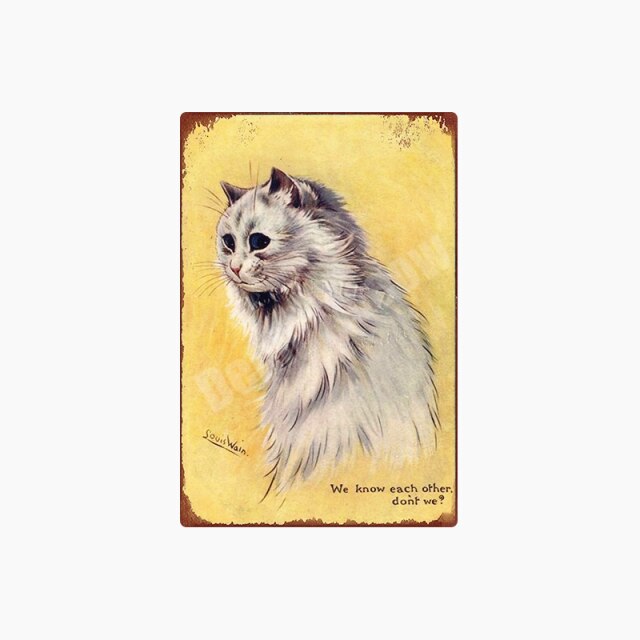 Cat Vintage Metal Tin Signs Home Wall Deco N306