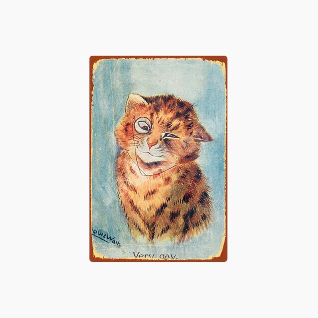 Cat Vintage Metal Tin Signs Home Wall Deco N306