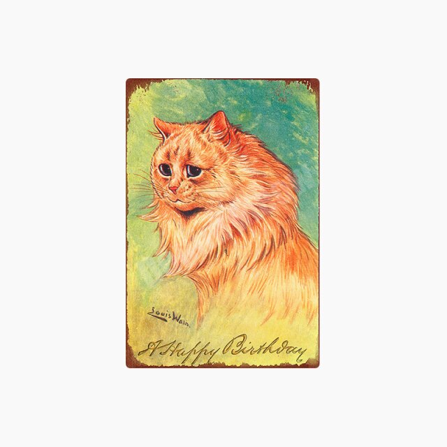 Cat Vintage Metal Tin Signs Home Wall Deco N306