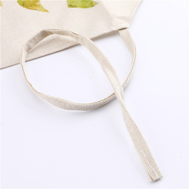 Cute Dog Cotton Linen Printed Kitchen Apron WQL0152