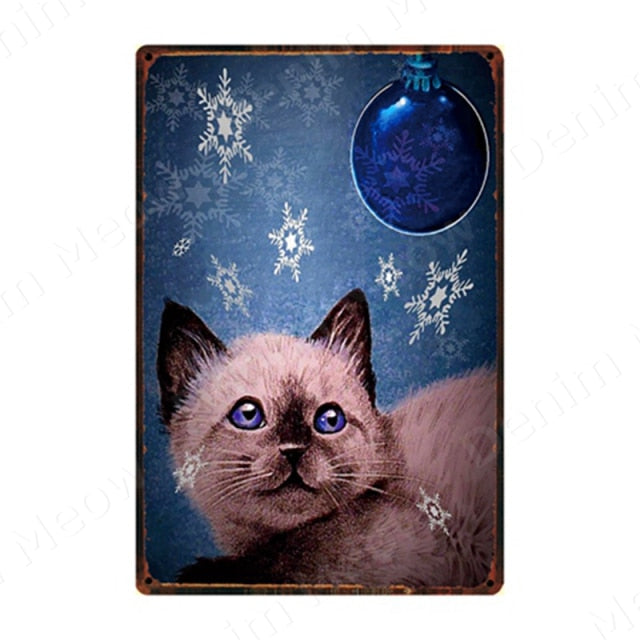Lovely Cat Retro Metal Tin Sign Home Wall Deco N359
