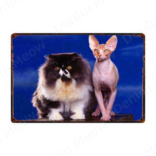 Lovely Cat Retro Metal Tin Sign Home Wall Deco N359