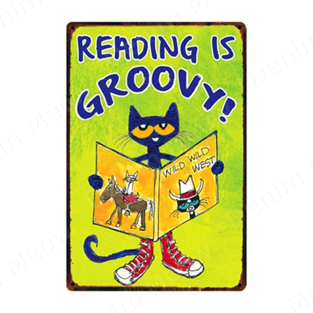 Lovely Cat Retro Metal Tin Sign Home Wall Deco N359