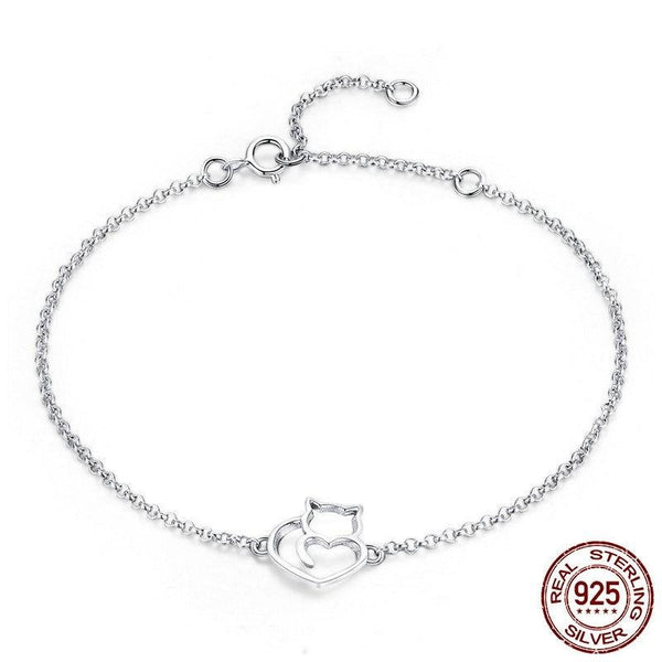 925 Sterling Silver Lucky Cat Bracelet FIB102