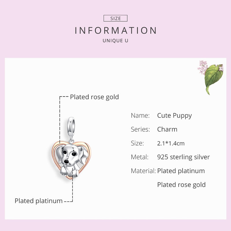 925 Sterling Silver Heart Shape Charm CQC1611