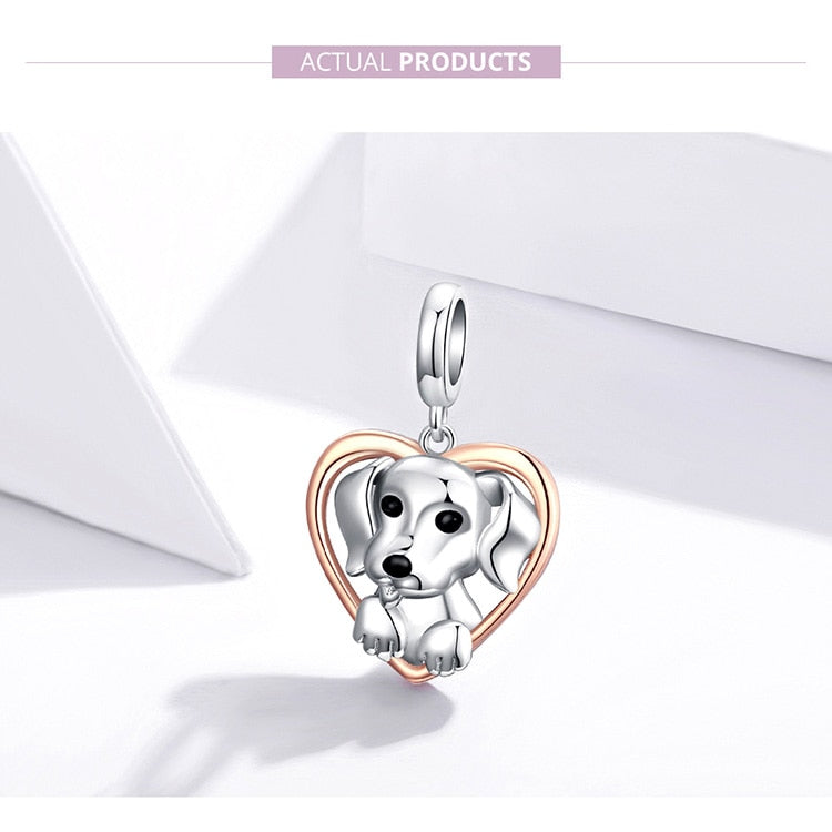 925 Sterling Silver Heart Shape Charm CQC1611