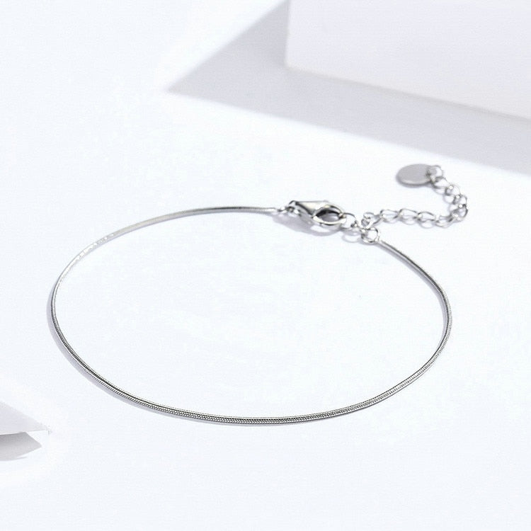 925 Sterling Silver Simple Bracelet Jewelry FIB153