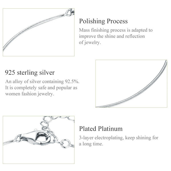 925 Sterling Silver Simple Bracelet Jewelry FIB153