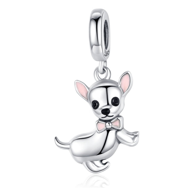 925 Sterling Silver Dog Charm for Bracelet/Pendant