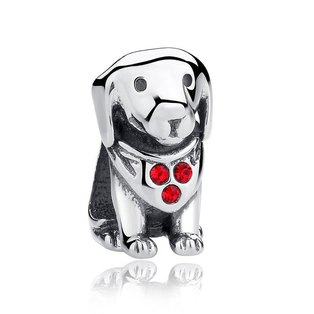 925 Sterling Silver Dog Charm for Bracelet/Pendant