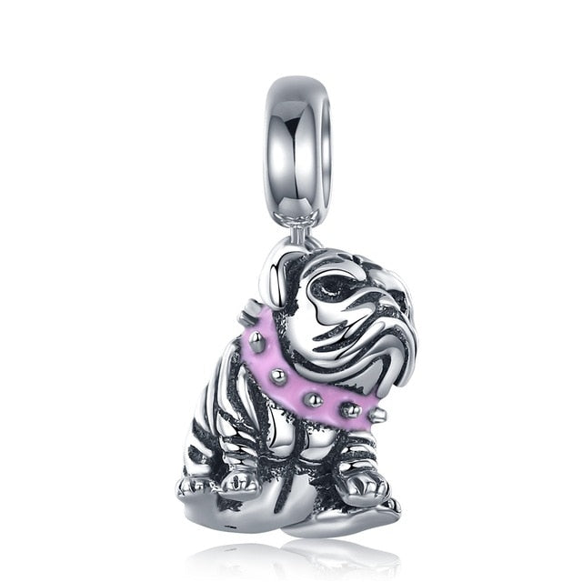925 Sterling Silver Dog Charm for Bracelet/Pendant
