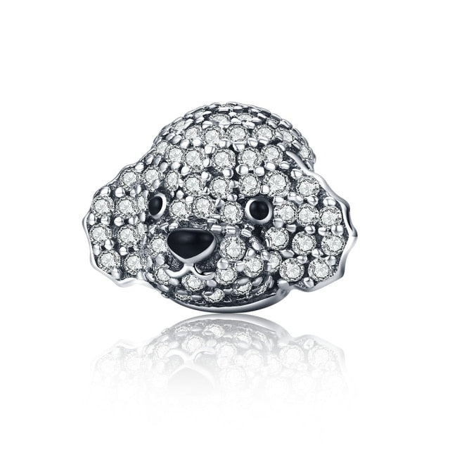 925 Sterling Silver Dog Charm for Bracelet/Pendant