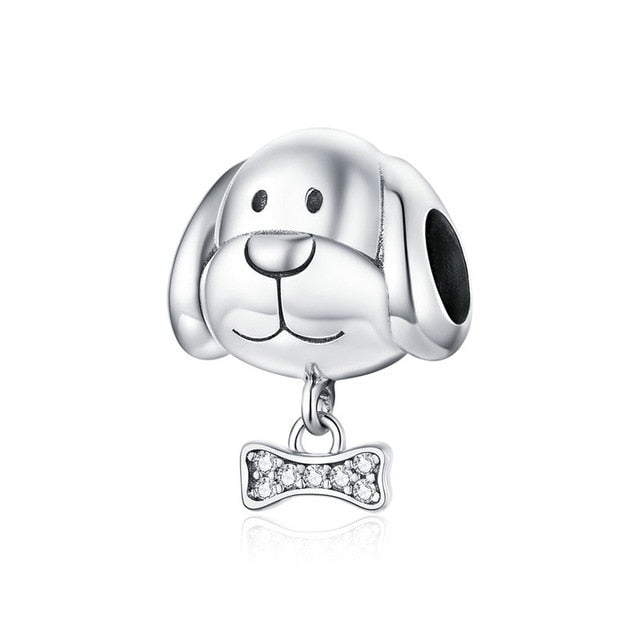 925 Sterling Silver Dog Charm for Bracelet/Pendant