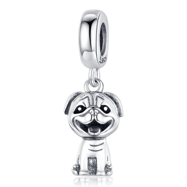 925 Sterling Silver Dog Charm for Bracelet/Pendant