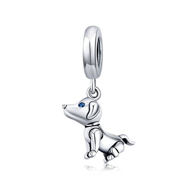 925 Sterling Silver Dog Charm for Bracelet/Pendant