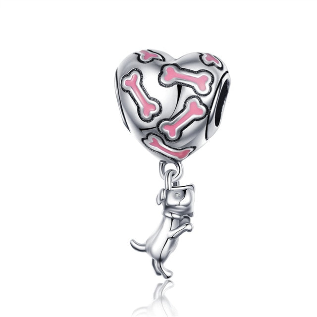 925 Sterling Silver Dog Charm for Bracelet/Pendant