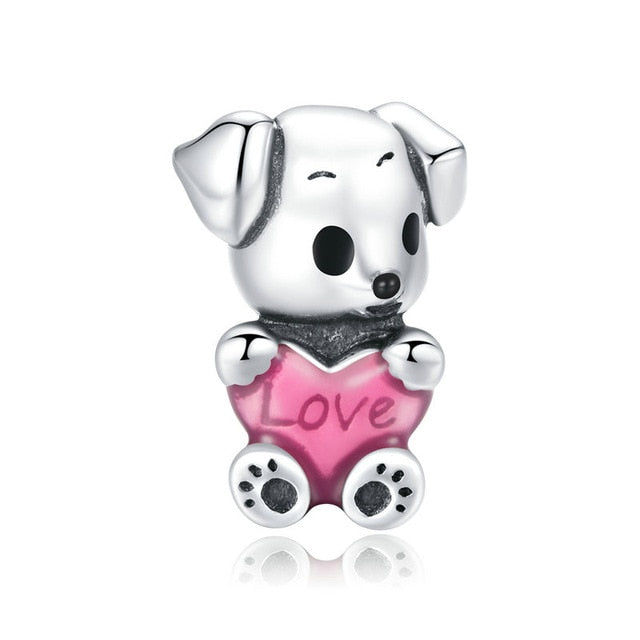 925 Sterling Silver Dog Charm for Bracelet/Pendant