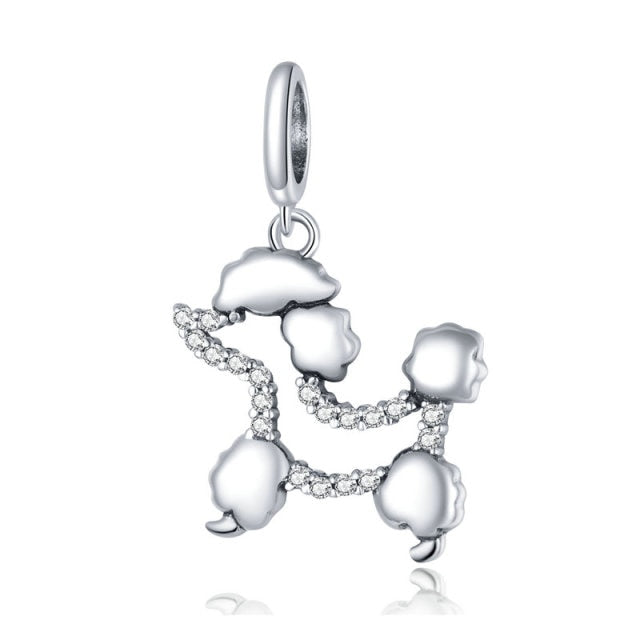 925 Sterling Silver Dog Charm for Bracelet/Pendant