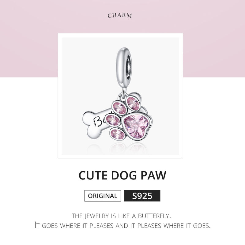 925 Sterling Silver Dog Charm for Bracelet/Pendant