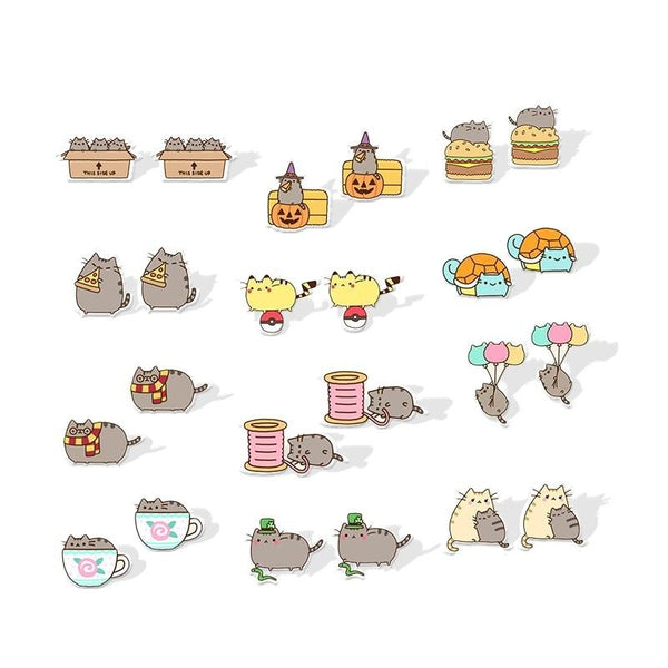 Gray Cat Acrylic Stud Earring 33992021