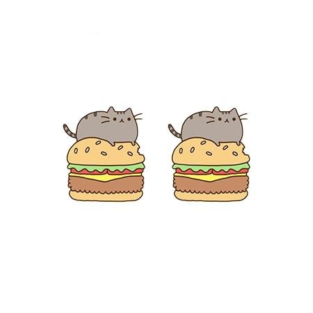 Gray Cat Acrylic Stud Earring 33992021