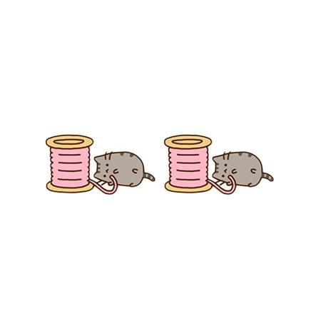 Gray Cat Acrylic Stud Earring 33992021