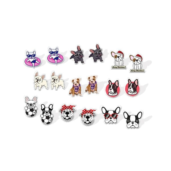 French Bulldog Acrylic Stud Earring 44922217