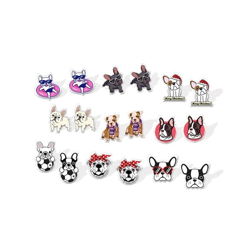 French Bulldog Acrylic Stud Earring 44922217