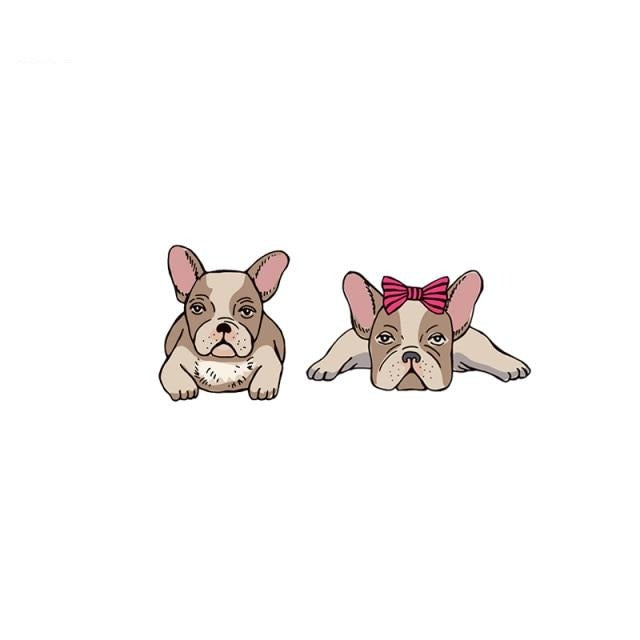 French Bulldog Acrylic Stud Earring 44922217