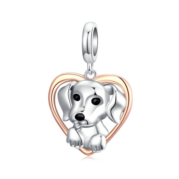 925 Sterling Silver Heart Shape Charm CQC1611