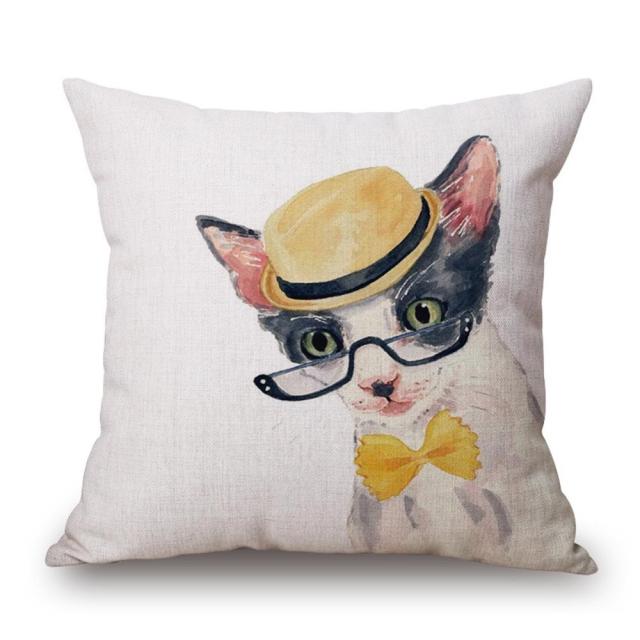 45*45 cm Fashion Cute Animal Cotton Linen Pillow Case Cushion Cover