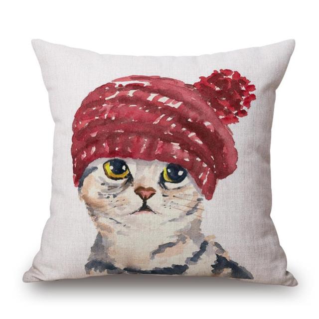 45*45 cm Fashion Cute Animal Cotton Linen Pillow Case Cushion Cover