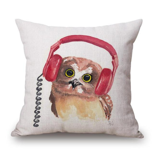 45*45 cm Fashion Cute Animal Cotton Linen Pillow Case Cushion Cover