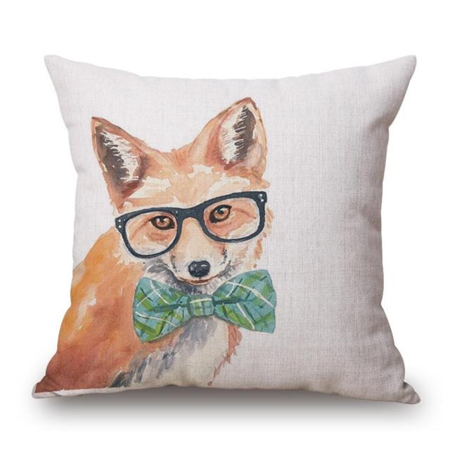 45*45 cm Fashion Cute Animal Cotton Linen Pillow Case Cushion Cover