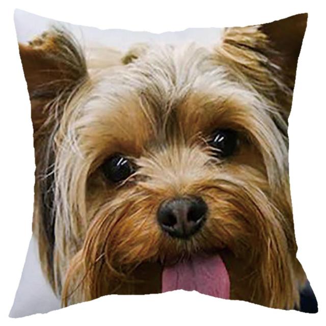 45*45 cm Cute Dogs Pattern Peach Skin Pillow Case Cushion Cover