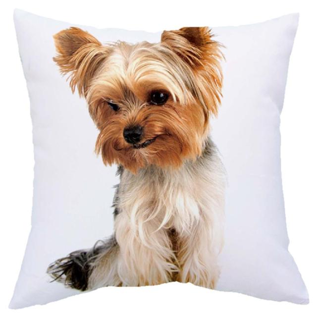 45*45 cm Cute Dogs Pattern Peach Skin Pillow Case Cushion Cover