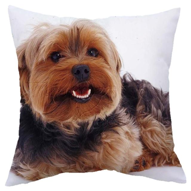 45*45 cm Cute Dogs Pattern Peach Skin Pillow Case Cushion Cover