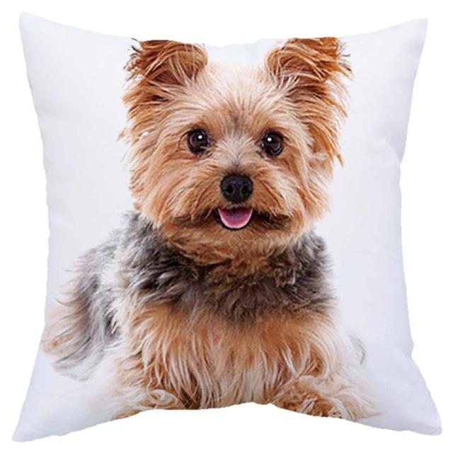 45*45 cm Cute Dogs Pattern Peach Skin Pillow Case Cushion Cover