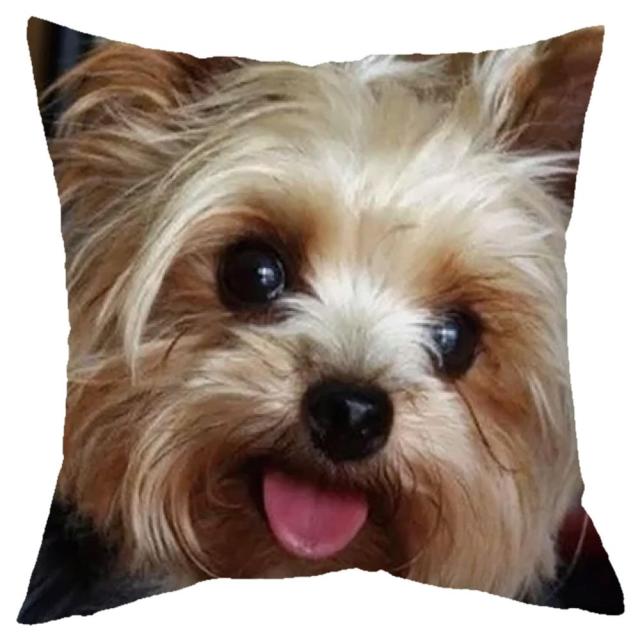 45*45 cm Cute Dogs Pattern Peach Skin Pillow Case Cushion Cover