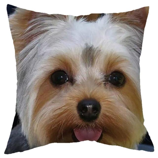 45*45 cm Cute Dogs Pattern Peach Skin Pillow Case Cushion Cover