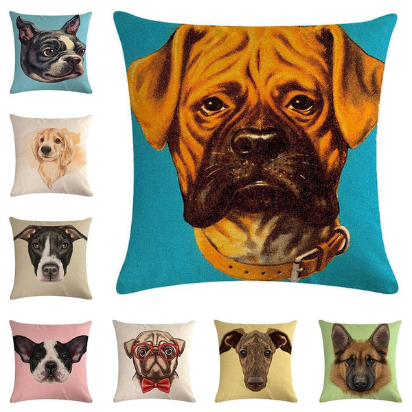 45*45 cm Modern Cute Animal Cotton Linen Pillow Case Cushion Cover