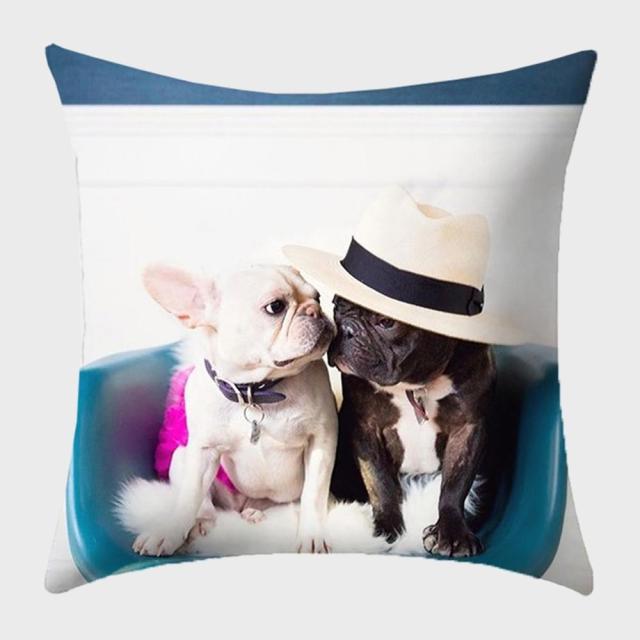 45*45 cm Cute Dog Animal Printed Pillow Case Cushion Cover
