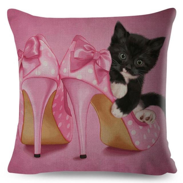 45*45 cm Animal in Gift Cotton Linen Pillow Case Cushion Cover
