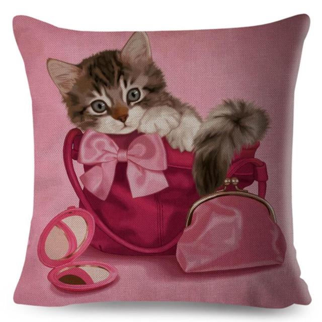 45*45 cm Animal in Gift Cotton Linen Pillow Case Cushion Cover