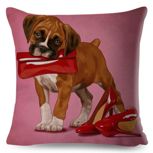 45*45 cm Animal in Gift Cotton Linen Pillow Case Cushion Cover
