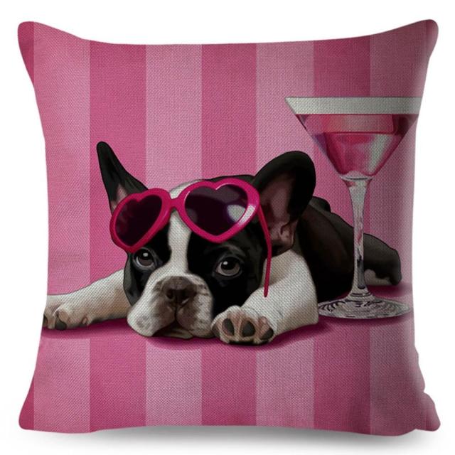 45*45 cm Animal in Gift Cotton Linen Pillow Case Cushion Cover