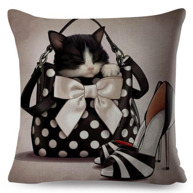45*45 cm Animal in Gift Cotton Linen Pillow Case Cushion Cover