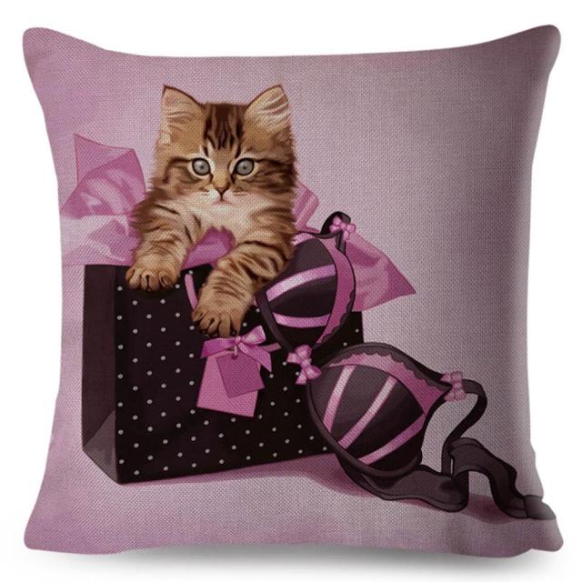 45*45 cm Animal in Gift Cotton Linen Pillow Case Cushion Cover