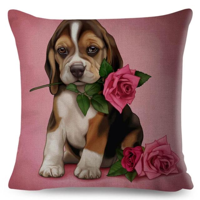 45*45 cm Animal in Gift Cotton Linen Pillow Case Cushion Cover